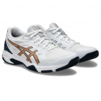 Волейбольні кросівки жіночі Asics GEL-ROCKET 11 White/Pure gold