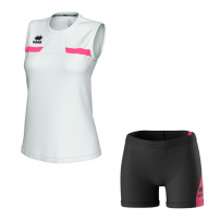 Волейбольна форма жіноча Errea MARGIE/AMAZON 3.0 Білий/Світло-рожевий/Чорний
