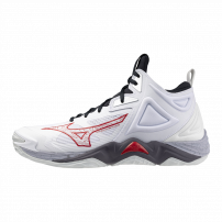 Волейбольні кросівки Mizuno WAVE MOMENTUM 3 MID White/Salsa/Vulcan